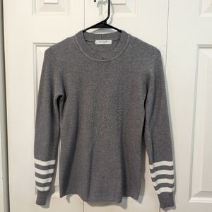 Boutique sweater Henley lines size small.